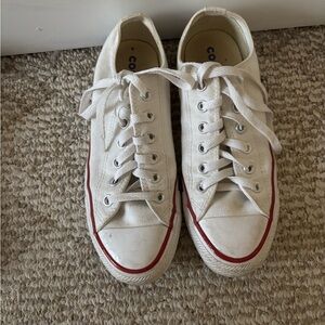 Converse White and Red Women's Shoes
